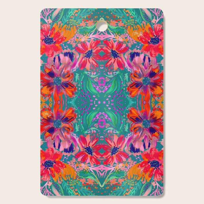EttaVee Watercolor Florals Cutting Board Gallery Image 1