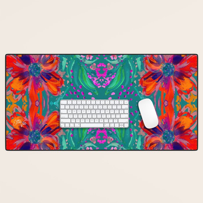 EttaVee Watercolor Florals Desk Mat Gallery Image 1