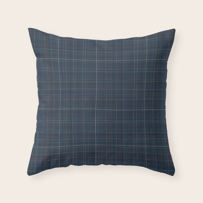 Abstract Plaid 2 blue Throw Pillow Gallery Image 6