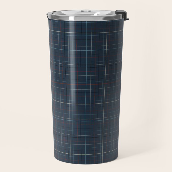 Abstract Plaid 2 blue Travel Mug Gallery Image 2