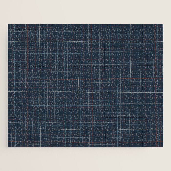 Abstract Plaid 2 blue Jigsaw Puzzle Gallery Image 1