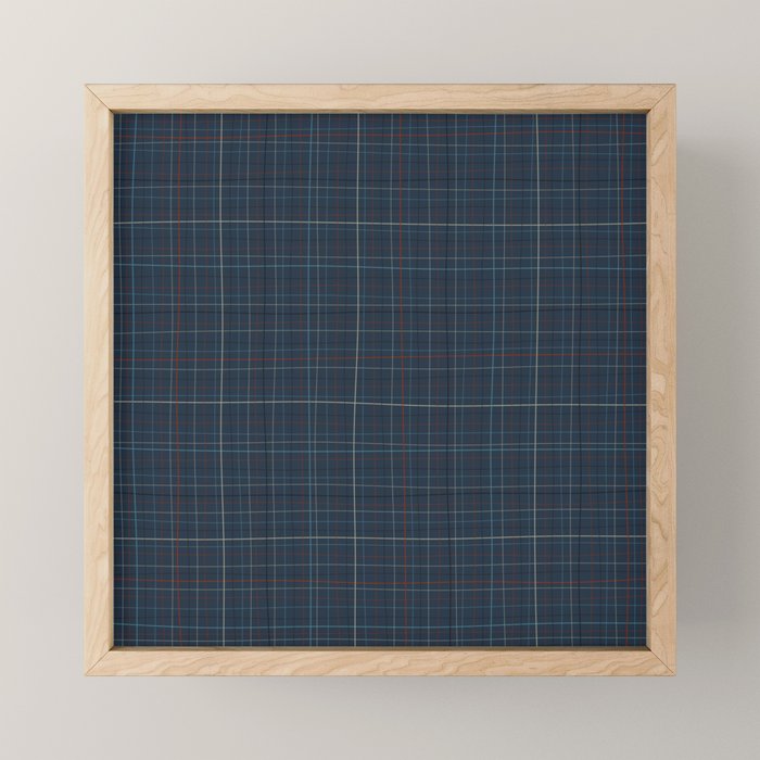 Abstract Plaid 2 blue Mini Art Print Gallery Image 1