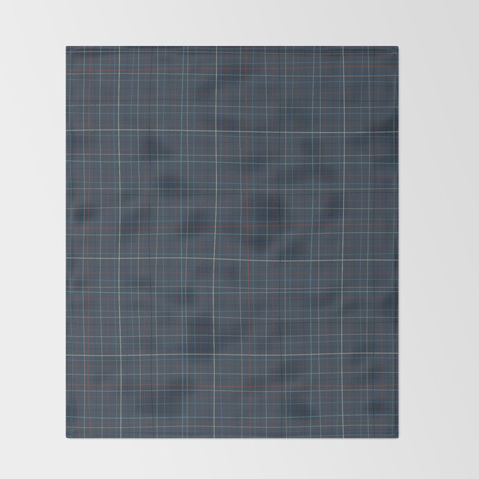 Abstract Plaid 2 blue Throw Blanket Gallery Image 2