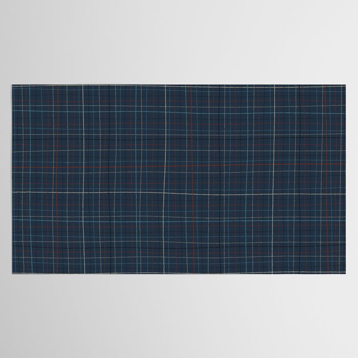 Abstract Plaid 2 blue Tablecloth Gallery Image 2