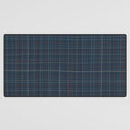 Abstract Plaid 2 blue Desk Mat Gallery Image 3