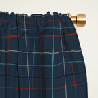 Abstract Plaid 2 blue Window Curtain Gallery Image 2