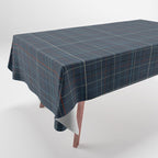 Abstract Plaid 2 blue Tablecloth Gallery Image 1
