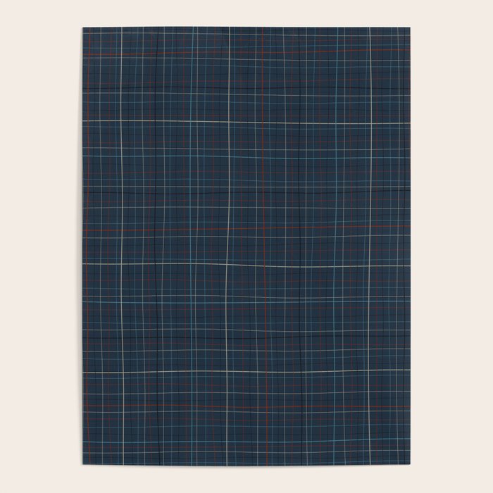 Abstract Plaid 2 blue Poster Gallery Image 1