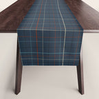 Abstract Plaid 2 blue Table Runner Gallery Image 1