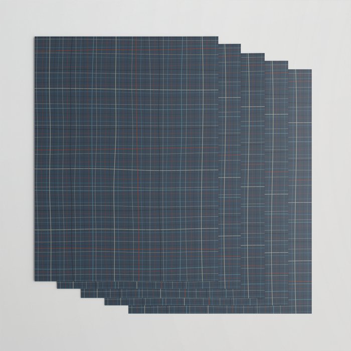 Abstract Plaid 2 blue Wrapping Paper Gallery Image 3