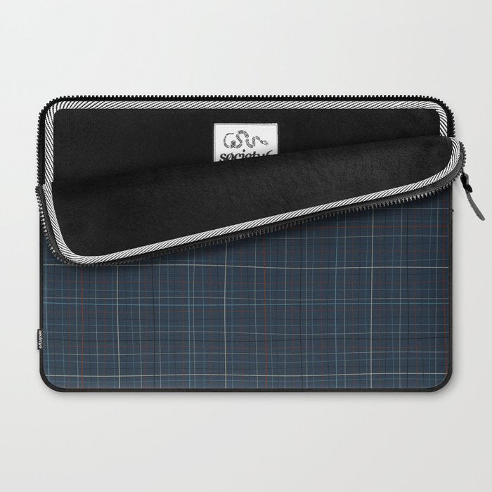 Abstract Plaid 2 blue Laptop Sleeve Gallery Image 2