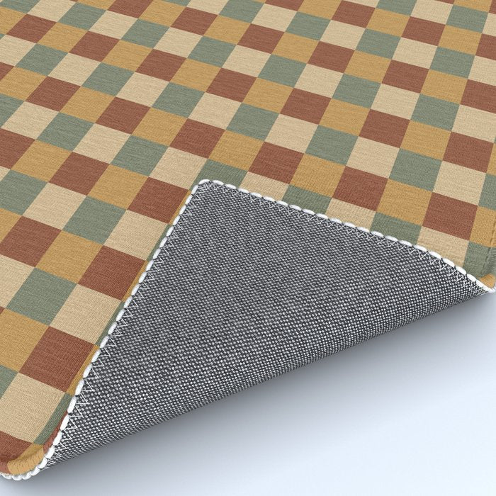 Checkered Multicolor Pattern V Earthy Western Rug Gallery Image 4