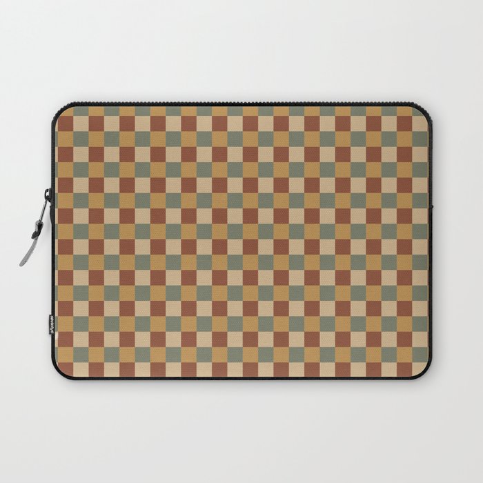 Checkered Multicolor Pattern V Earthy Western Laptop Sleeve Gallery Image 1