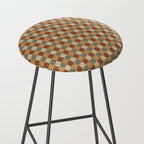 Checkered Multicolor Pattern V Earthy Western Stool Gallery Image 2