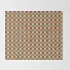 Checkered Multicolor Pattern V Earthy Western Throw Blanket Gallery Image 2