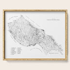 Santa Cruz Surf Map Black and White Serving Tray Gallery Image 1