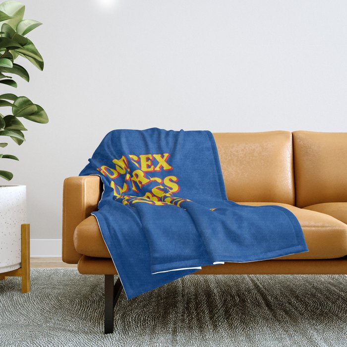 Good Sex, No Stress, One Boo, No Ex, Small Circle, Big Checks Throw Blanket Gallery Image 1