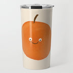 Kawaii Orange Travel Mug Gallery Image 1