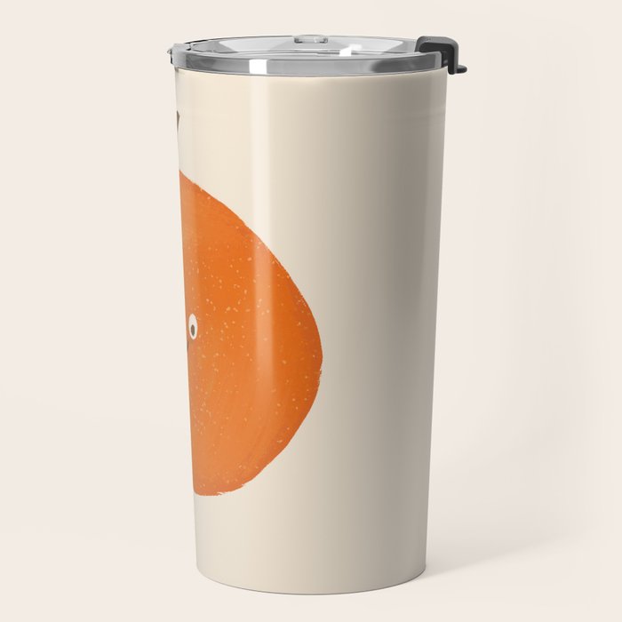 Kawaii Orange Travel Mug Gallery Image 2