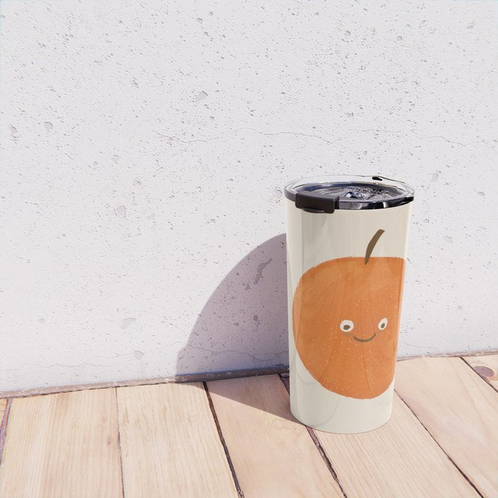 Kawaii Orange Travel Mug Gallery Image 4
