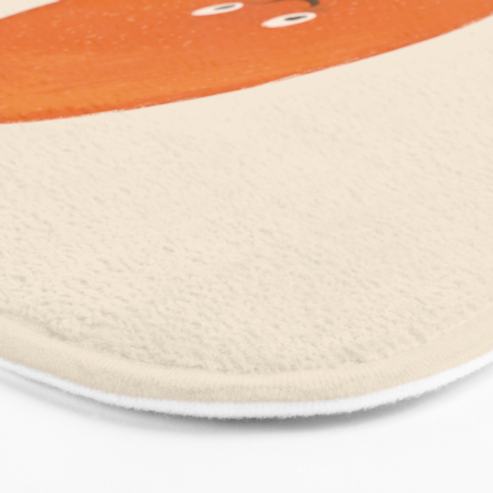 Kawaii Orange Bath Mat Gallery Image 3
