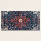 Persian blue and red retro rug Desk Mat Gallery Image 3