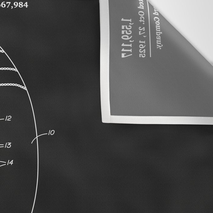 Football Patent - Black Wall Tapestry Gallery Image 3