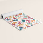 Colorful Tropical Jungle Watercolor Botanical Floral Yoga Mat Gallery Image 2