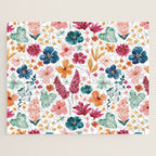 Colorful Tropical Jungle Watercolor Botanical Floral Jigsaw Puzzle Gallery Image 1