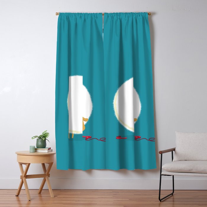 Fluffy Sheep Window Curtain Gallery Image 1