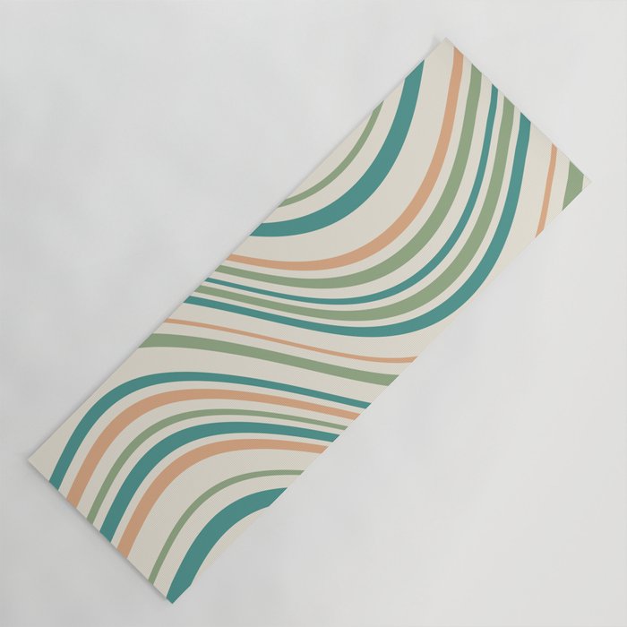 Wavy Stripes XXVI - Natural Boho Yoga Mat Gallery Image 1