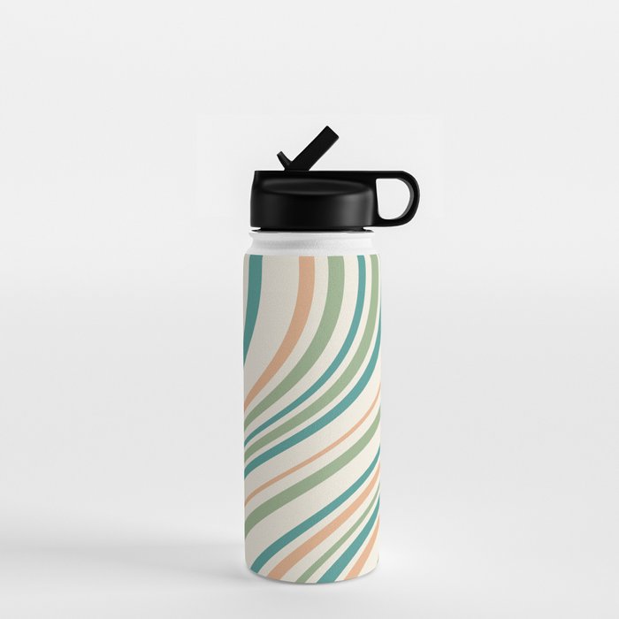Wavy Stripes XXVI - Natural Boho Water Bottle Gallery Image 1
