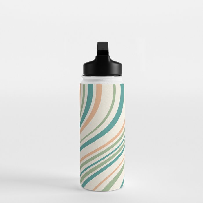 Wavy Stripes XXVI - Natural Boho Water Bottle Gallery Image 3