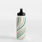 Wavy Stripes XXVI - Natural Boho Water Bottle Gallery Image 3
