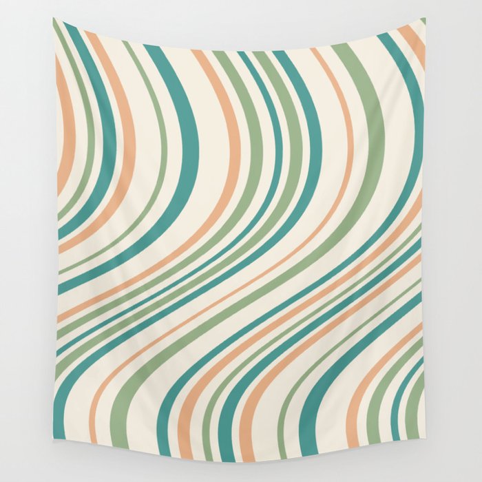 Wavy Stripes XXVI - Natural Boho Wall Tapestry Gallery Image 4