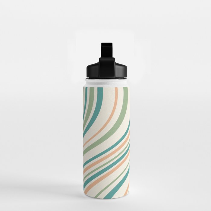 Wavy Stripes XXVI - Natural Boho Water Bottle Gallery Image 2
