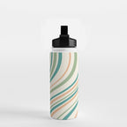 Wavy Stripes XXVI - Natural Boho Water Bottle Gallery Image 2