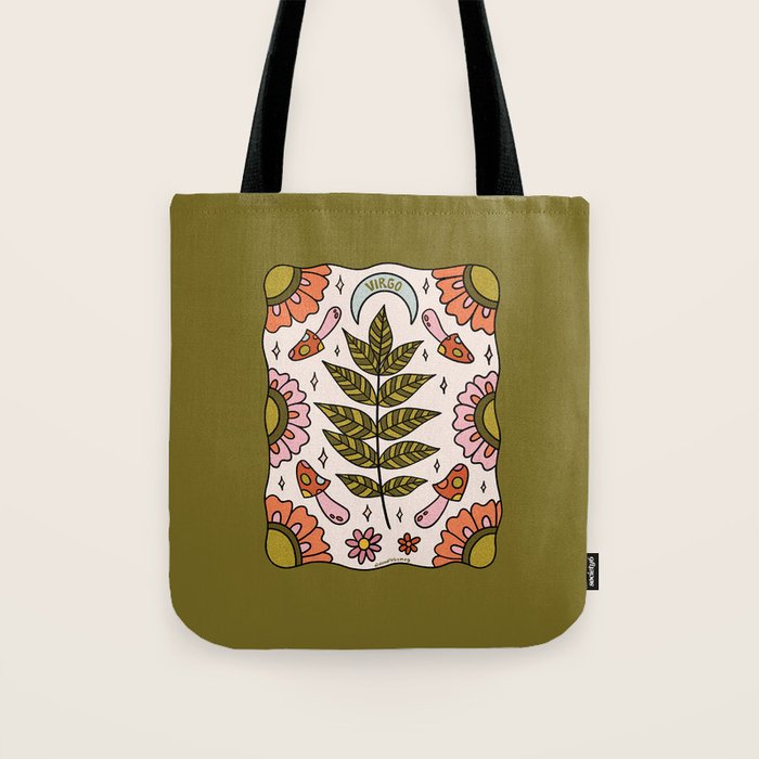Virgo Leaf Tote Bag Gallery Image 1