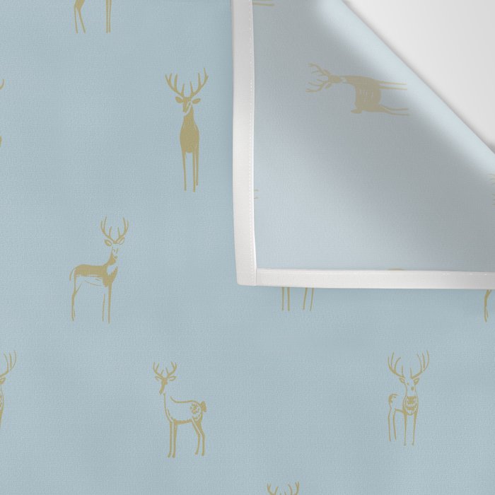 Christmas reindeer animal doodle art pattern Wall Tapestry Gallery Image 3