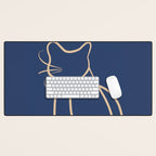 Abstract Line Art Cat 5 Desk Mat Gallery Image 1
