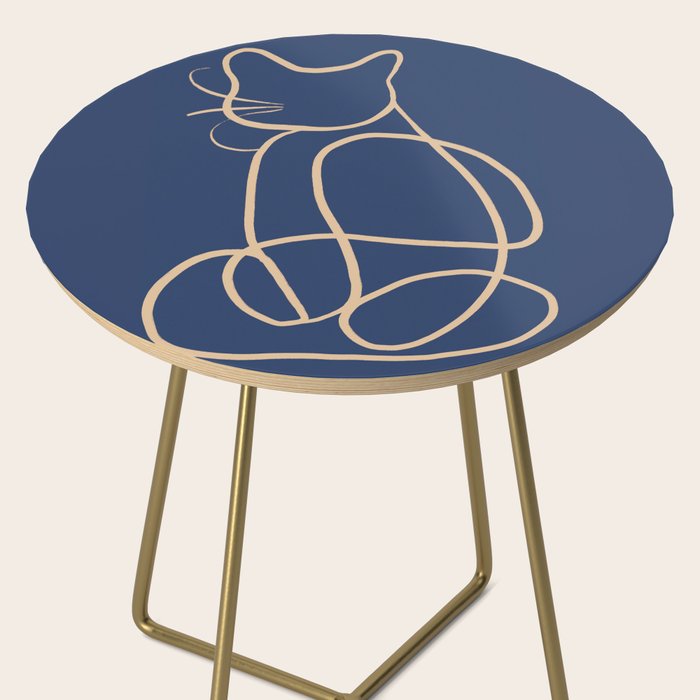 Abstract Line Art Cat 5 Side Table Gallery Image 2