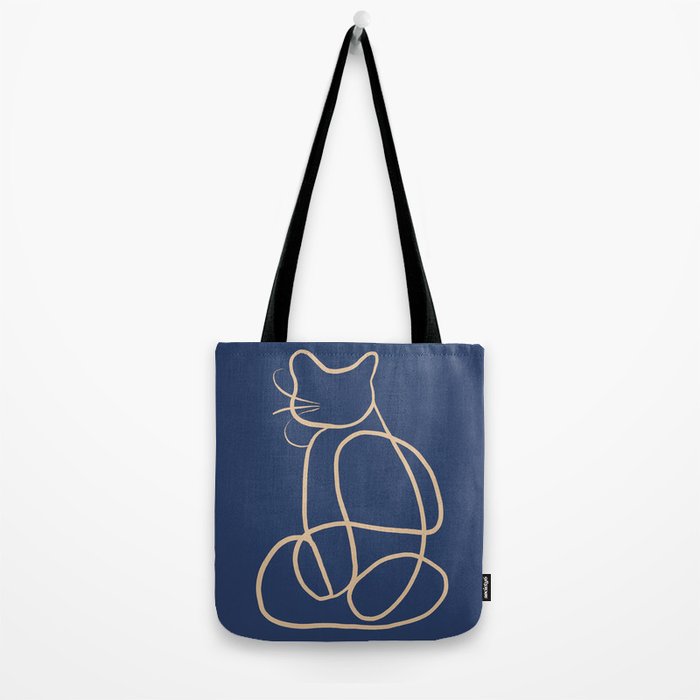 Abstract Line Art Cat 5 Tote Bag Gallery Image 2
