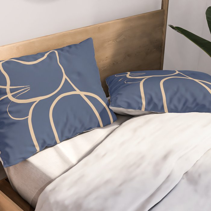 Abstract Line Art Cat 5 Pillow Sham Gallery Image 2