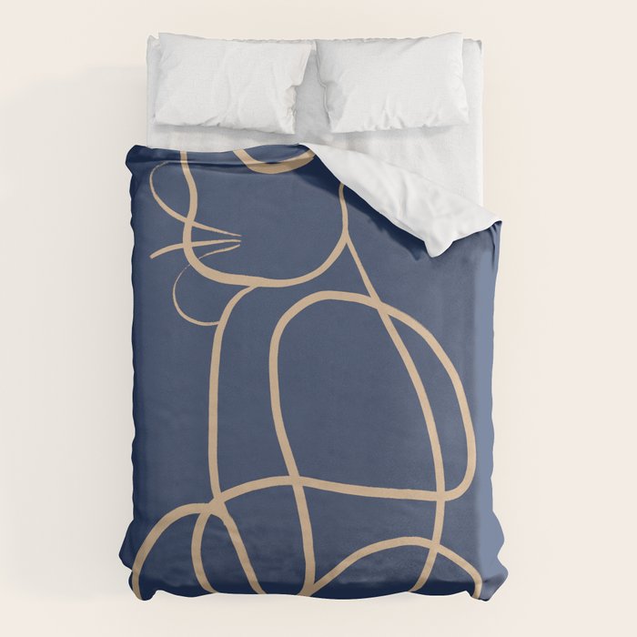 Abstract Line Art Cat 5 Duvet Cover Gallery Image 6