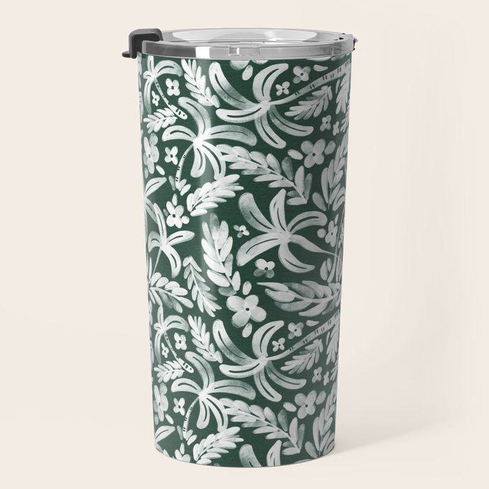 Greenish Tropical Palm Breeze Travel Mug Gallery Image 3