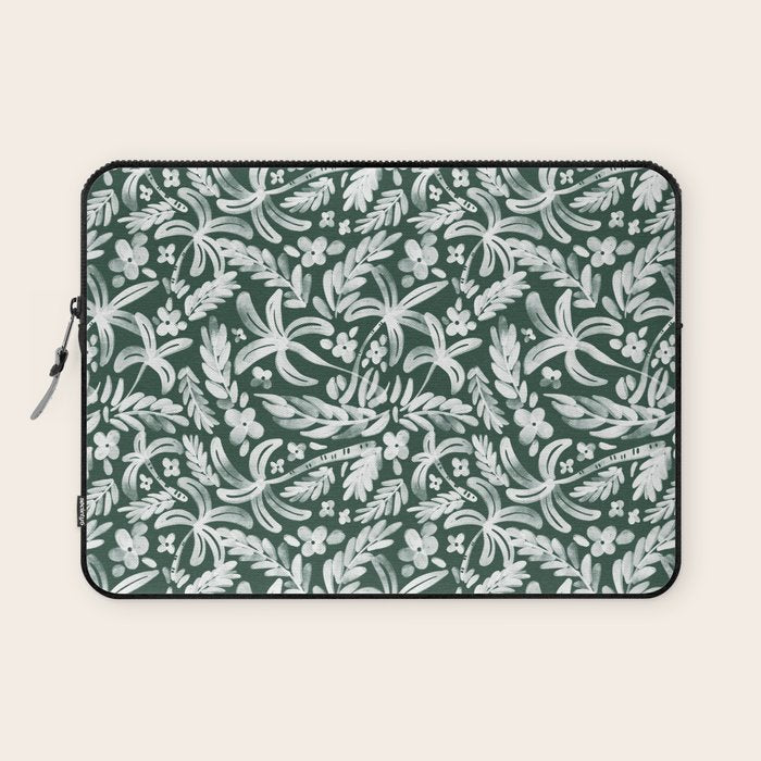 Greenish Tropical Palm Breeze Laptop Sleeve Gallery Image 1