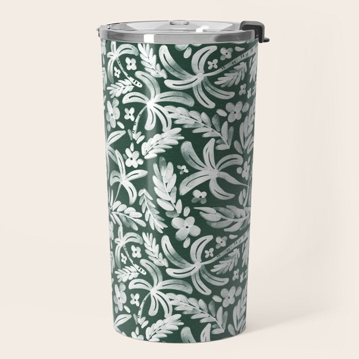 Greenish Tropical Palm Breeze Travel Mug Gallery Image 2