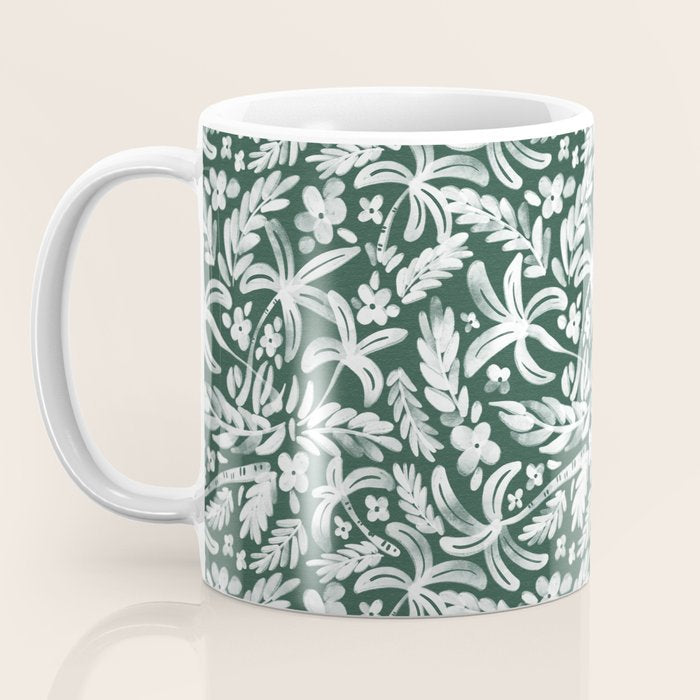 Greenish Tropical Palm Breeze Coffee Mug Gallery Image 3