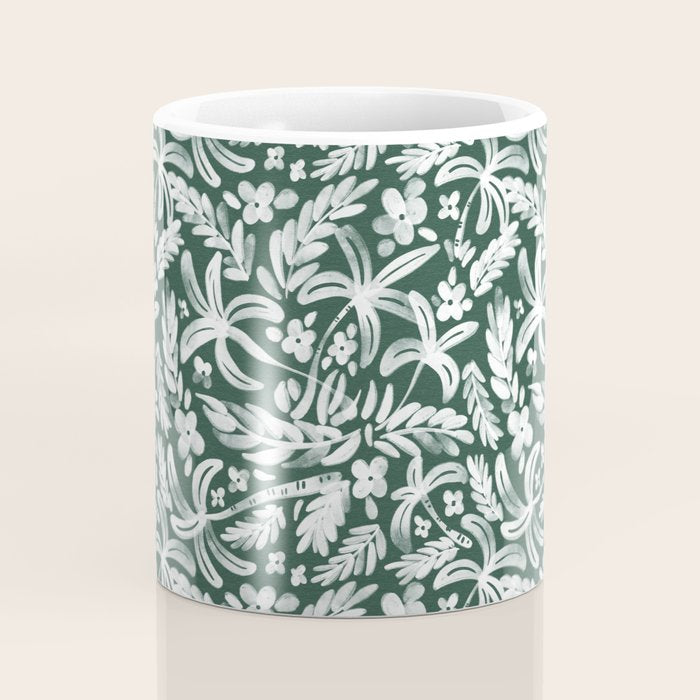 Greenish Tropical Palm Breeze Coffee Mug Gallery Image 4