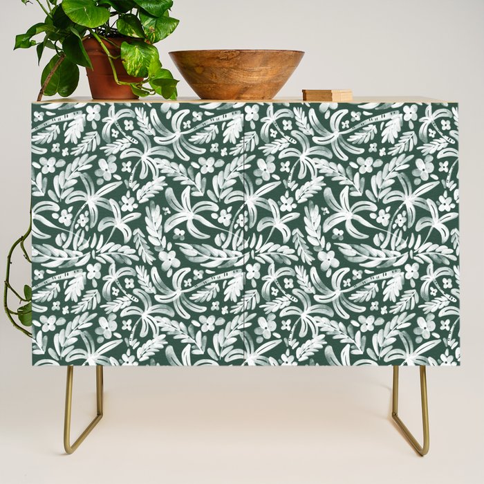 Greenish Tropical Palm Breeze Credenza Gallery Image 1